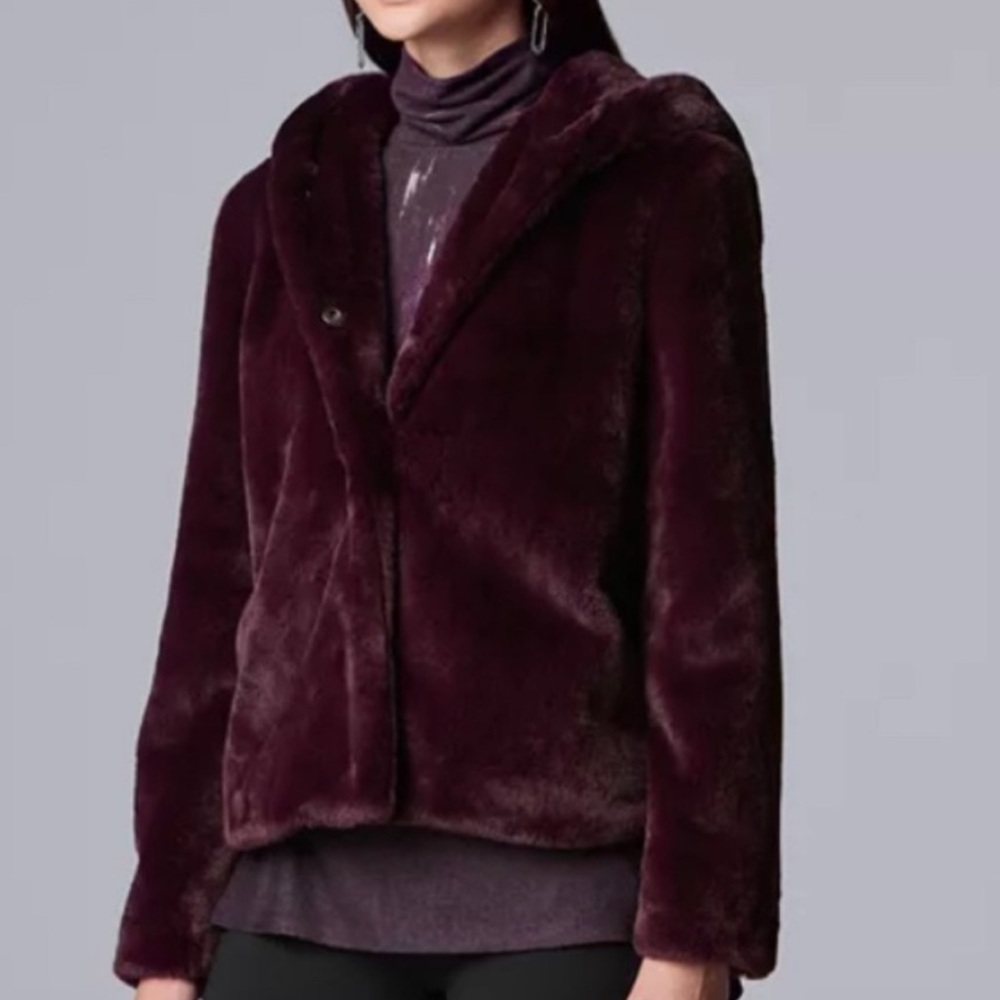 Simply Vera Vera Wang Faux Fur Coat